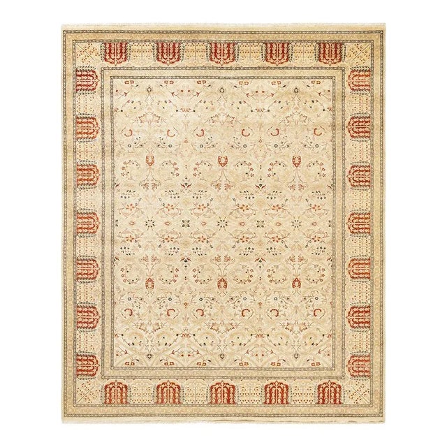 Mogul Collection Hand-Knotted Area Rug - Ivory 8' 2" x 9' 9" For Sale - Image 4 of 4