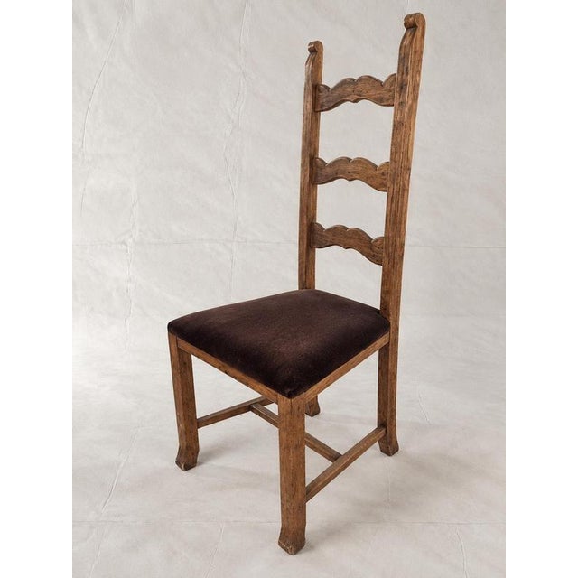Black Danish Carved Oak Dining Chairs in the style of Skønvirke, 1930s, Set of 4 For Sale - Image 8 of 13