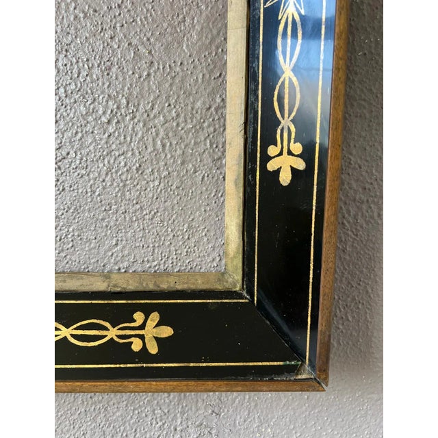 Antique French Black and Golden Frame For Sale - Image 9 of 11