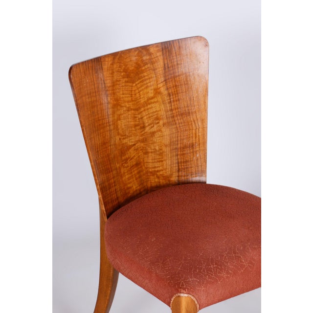 Art Deco Beech Dining Chairs by Jindřich Halabala for Up Závody, Czechia, 1940s, Set of 4 For Sale - Image 6 of 11