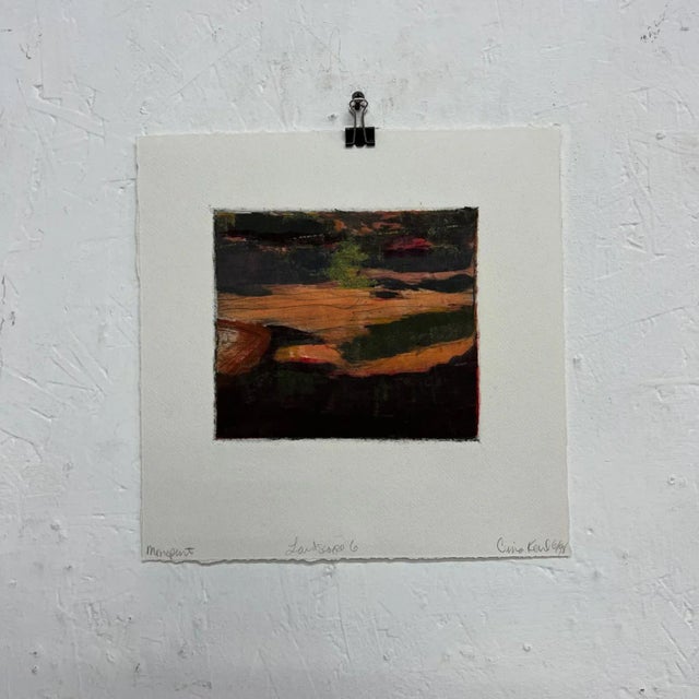 June 1998 Art by Gina Kail Monoprint Scenic Abstract Landscape 6 For Sale - Image 9 of 9