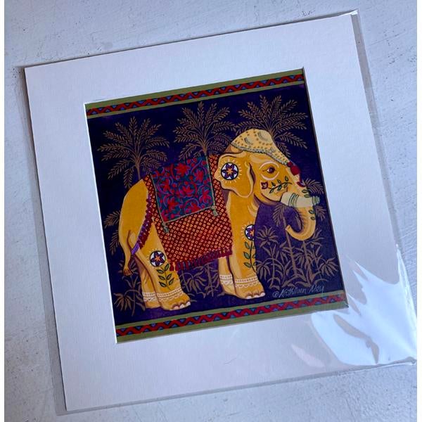 Indian Elephant original painting. These originals are artist samples, color trials from the development of my Global...