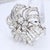 This is an 18k white gold brooch with ~ 8cts of diamonds. It measures 1.5 inches across, and has a slide on the pin catch...