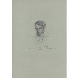 "Portrait of Picasso" Limited Edition 1970 Salvador Dalí Print For Sale