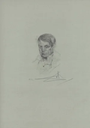 "Portrait of Picasso" Limited Edition 1970 Salvador Dalí Print