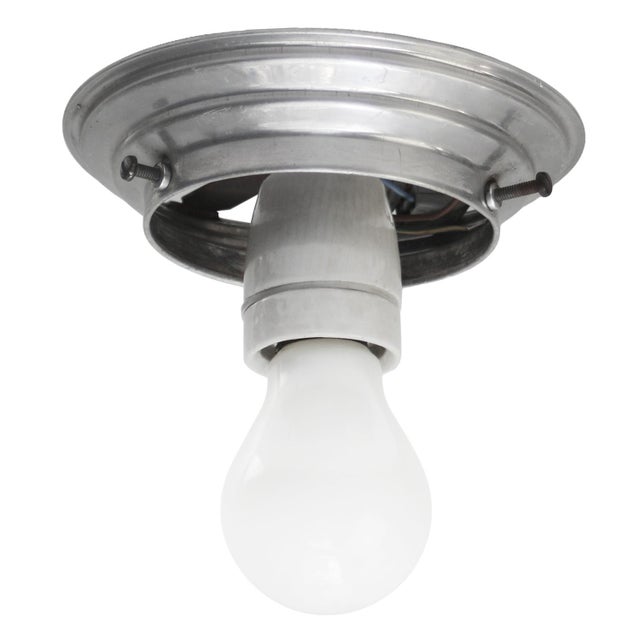1920s Vintage Art Deco Ceiling Lamp in Opaline Glass, 1920 For Sale - Image 5 of 6