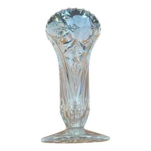 Antique Early 20th Century Cut Glass Flower Vase