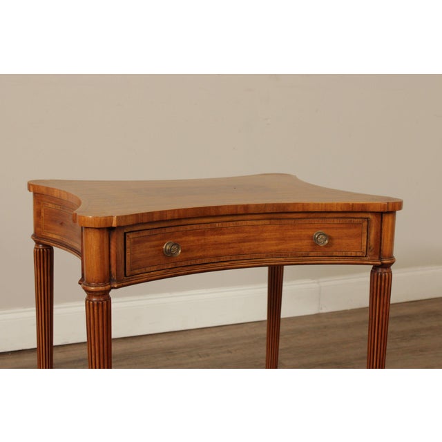 Maitland Smith Sheraton Style Single Drawer Inlaid Side Table For Sale - Image 10 of 18