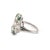 Modern Antique Art Deco Platinum CTW Old Cut Diamond & Emerald Dinner Cocktail Ring, Size 8 For Sale - Image 3 of 9