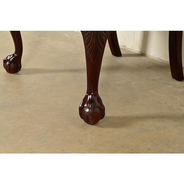 Thomasville Chippendale Carved Mahogany Dining Chairs, Set of Six For Sale - Image 11 of 15