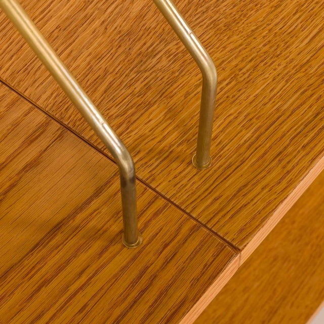 Mid-Century Scandinavian Oak Wall Unit in the style of Cadovius, Denmark, 1970s For Sale - Image 11 of 17