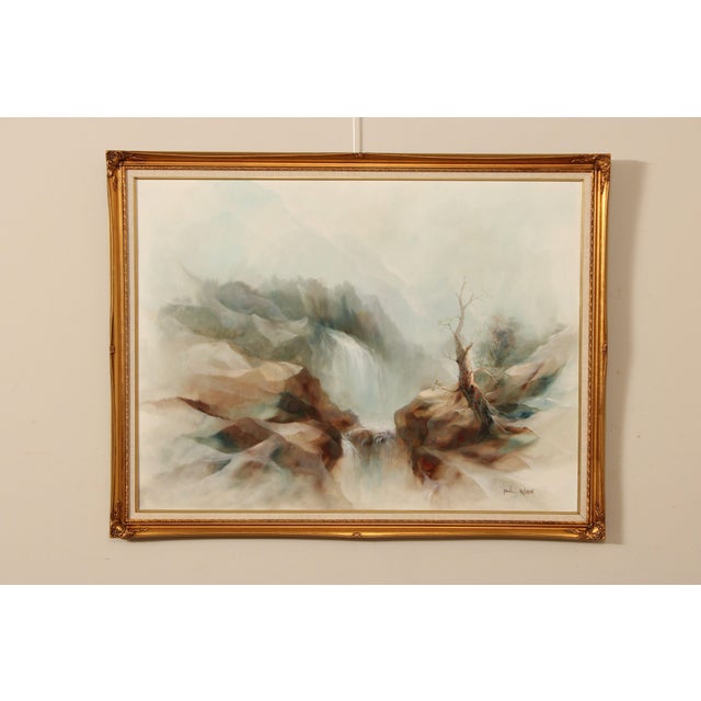 Quality Custom Framed Large Original Oil Painting of Mountainous Landscape, Signed 'Paul Rubens' Bottom Right