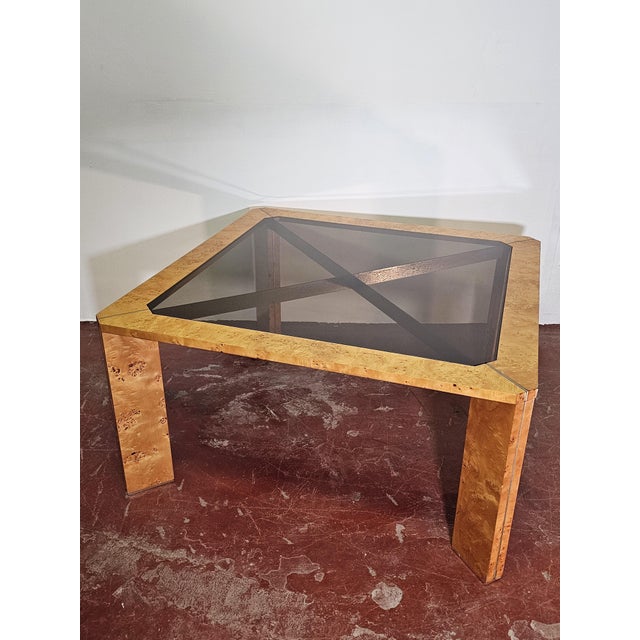 Postmodern Italian Dining Table in Briarwood, 1970s For Sale - Image 3 of 8