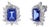 Natural Tanzanite and Natural Diamond Earrings in 18k Gold For Sale