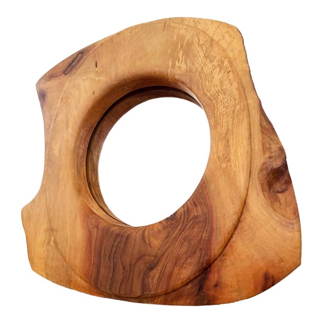 1960s Mod Biomorphic Shaped Mirror, Walnut, France For Sale