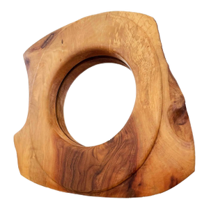 1960s Mod Biomorphic Shaped Mirror, Walnut, France