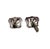 1950s Modern Sterling Silver & Marcasite Cufflinks W/ "Hs" Mono by Kimmler & Daniel For Sale - Image 5 of 10