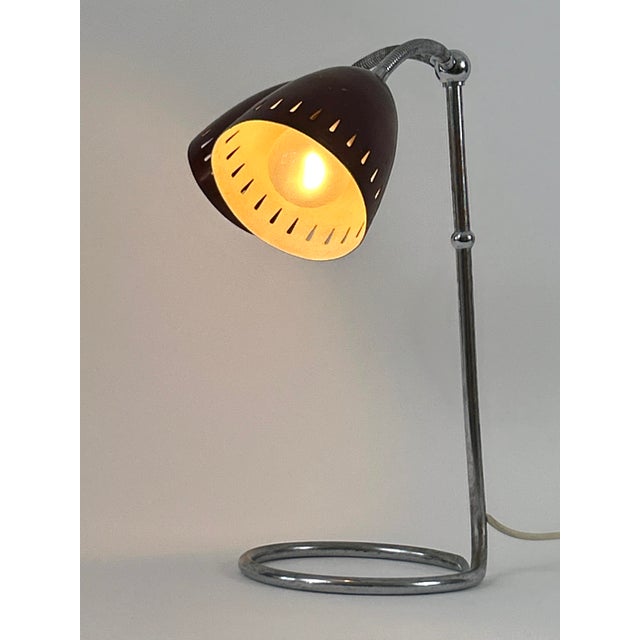 Metal Mid-Century 2-Armed Table Lamp or Desk Light, Germany, 1950s For Sale - Image 7 of 18