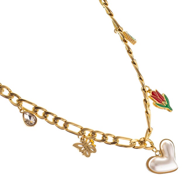 Love in Bloom Charm Necklace For Sale In Miami - Image 6 of 11