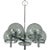 Gaetano Sciolari Chrome & Smoked Glass Five-Arm Chandelier For Sale