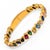 2020s Multi Gemstone & Gold Majestic Bangle Bracelet For Sale - Image 5 of 6