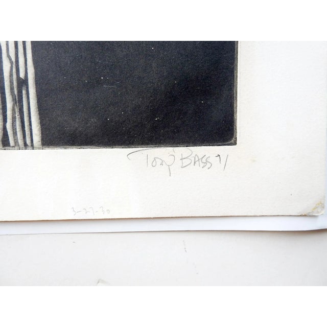 Mid Century Abstract Color Portrait Etching by Tony Bass For Sale - Image 4 of 7