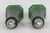 Emerald Green Salt and Pepper Shakers Embossed Depression Glass 2pc Pair 4510b For Sale In Miami - Image 6 of 12