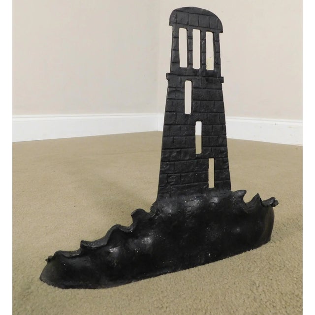 Quality Vintage Ornamental Painted Cast Iron Light House