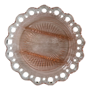 Antique Pink Depression Glass Celery Dish