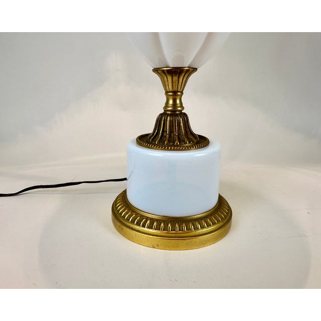 Vintage French Opaline Crystal Table Lamp from L. Seiler, 1970s For Sale - Image 3 of 8
