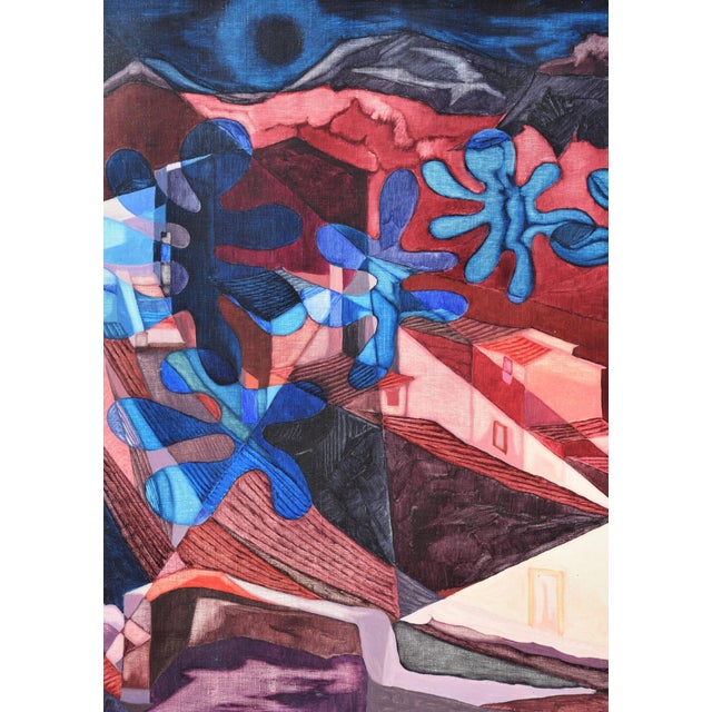 Hermann Schmidt-Schmied, Peaceful Spirits, 1964, Oil Painting on Canvas, Framed For Sale - Image 4 of 10