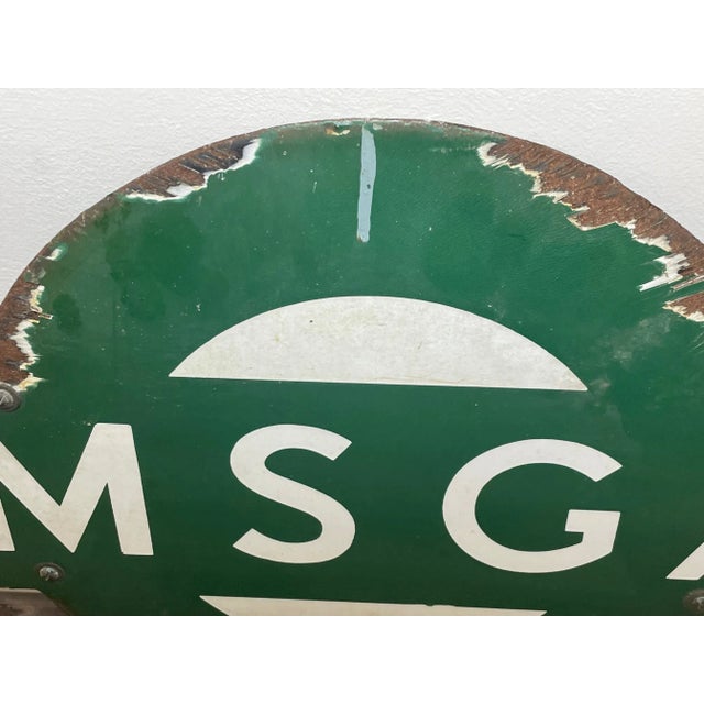 British Mid Century Enamel Southern Railway Target Sign Ramsgate Train Station For Sale - Image 9 of 12