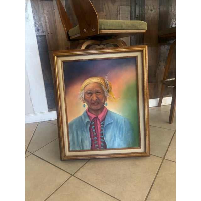 Rustic The Medicine Man - Oil Painting 2004 - Contemporary Southwestern / Western American Realism For Sale - Image 3 of 4
