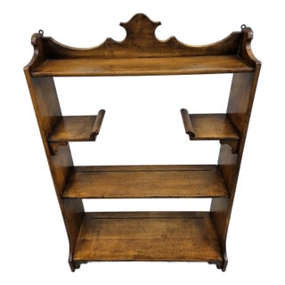 Chippendale Wooden Floor or Wall Mount Etagere For Sale