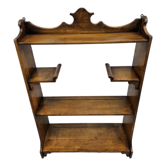 Chippendale Wooden Floor or Wall Mount Etagere For Sale