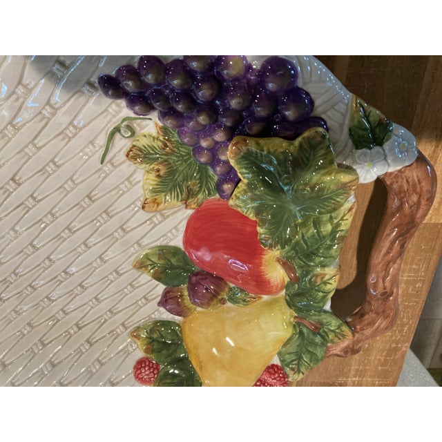 American 1980s Baum Bros “Style Eyes” Cornucopia Platter For Sale - Image 3 of 6