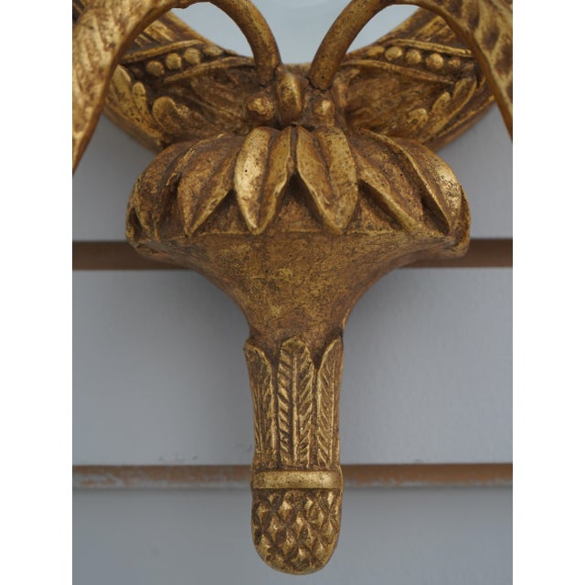 Pair Friedman Brothers Gold Gilt Candelabra Sconces For Sale - Image 10 of 12