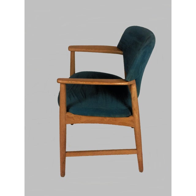 1960s Oak Desk Armchair by Ejner Larsen and Axel Bender Madsen, 1960s For Sale - Image 5 of 9