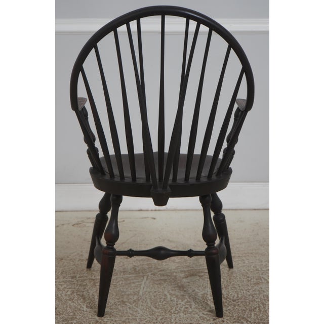 Warren Chair Works Black Windsor Dining Room Chairs For Sale - Image 4 of 18