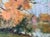 American Vintage American Impressionist Oil Painting New England Fall Colors by Harry Barton 22" X 26" For Sale - Image 3 of 9