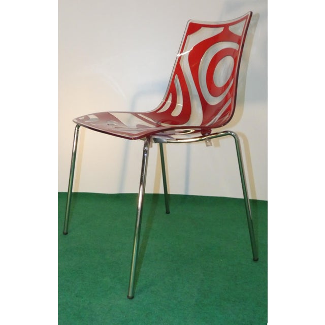 Technopolymer Chairs with Chrome Steel Frames by Luisa Battaglia for Scab Design, Italy, 1900s, Set of 6 For Sale - Image 11 of 18