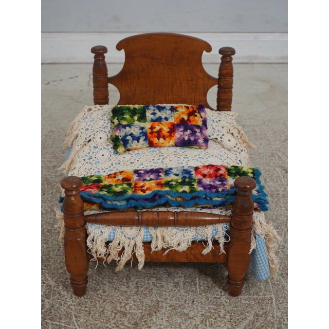 Age: Approx: 120 Years Old Details: Solid Tiger Maple Bed High Quality Construction Hand Crafted Antique Country Bed...