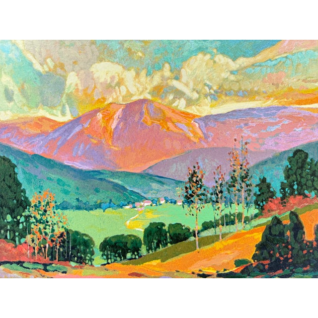 This serigraph by Max Hayslette 'Sunrise Suite I' is part of the 'Sunrise Suite' series of limited-edition color...