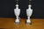 Italian Pair of Italian Carved Marble Table Lamps With Brass Accents For Sale - Image 3 of 8