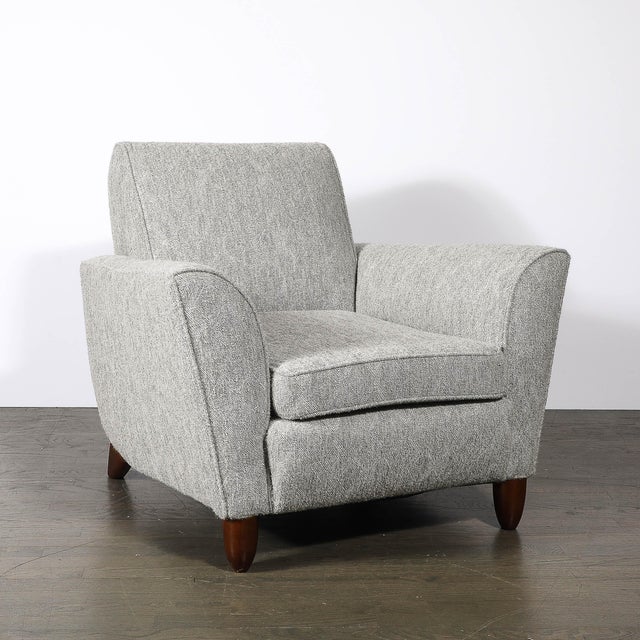 Mid-Century Hand-Rubbed Walnut & Holly Hunt Geo Mohair Club Chairs by James Mont For Sale - Image 13 of 15