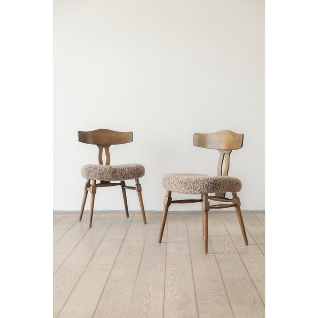Vintage Oak Dining Chairs by Henning Kjærnulf, 1950s, Set of 2 For Sale - Image 4 of 5