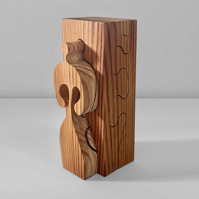 Swedish Pinewood Puzzle Sculpture by Gunnar Kanevad, 1970s For Sale - Image 3 of 9