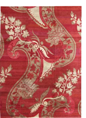 Keivan Woven Arts Modern Silk Rug From Nepal