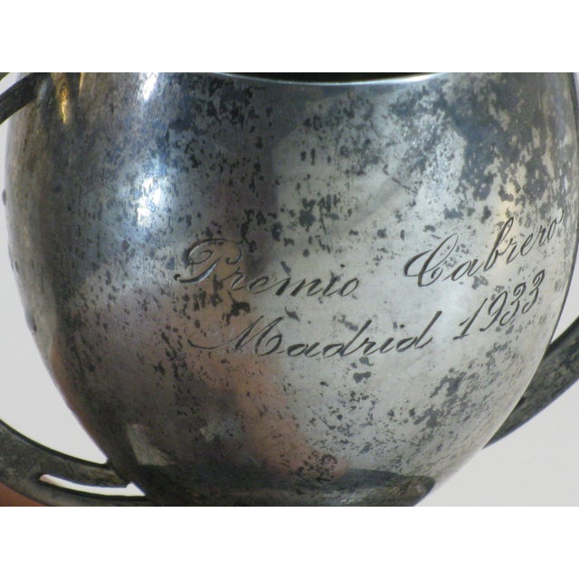 Trophy in Solid Sterling Silver. Reads "Premio Cabrero, Madrid 1933" Antique For Sale - Image 13 of 13