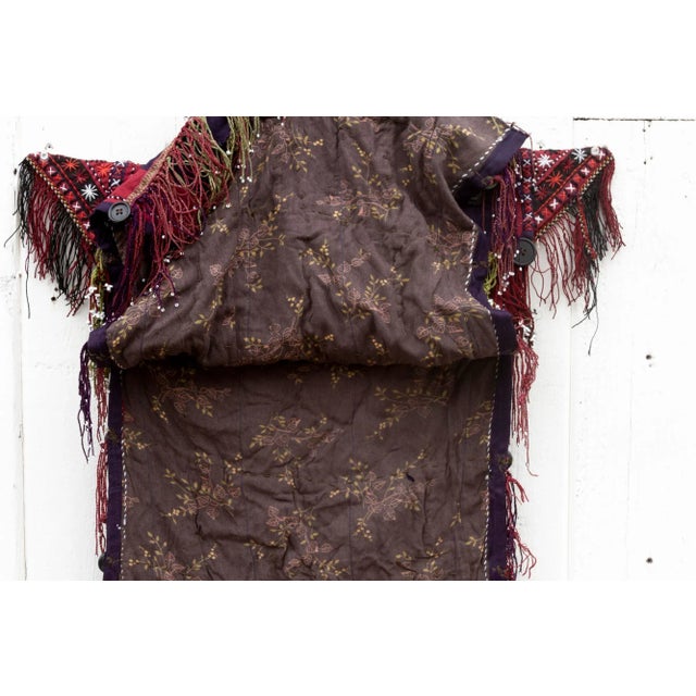 Textile Antique Beaded Nomadic Dress For Sale - Image 7 of 11